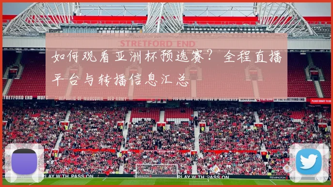 如何观看亚洲杯预选赛？全程直播平台与转播信息汇总
